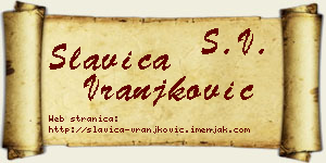 Slavica Vranjković vizit kartica